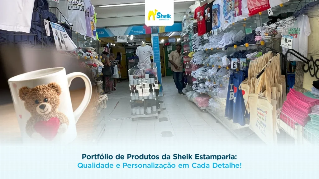 Imagem do interior da loja da Sheik Estamparia