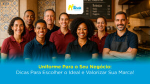 Uma equipe de profissionais uniformizada.