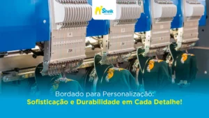 Máquinas bordando camisas