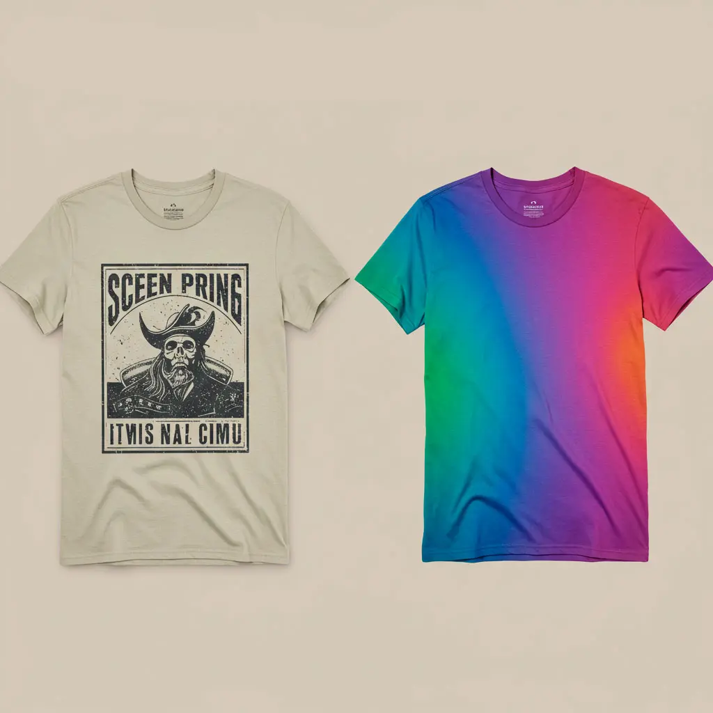 Duas camisas de malha lado a lado